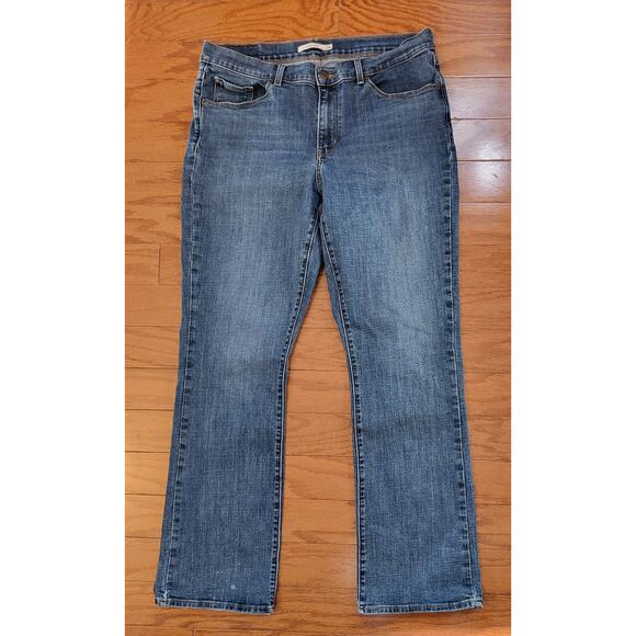 Levi's Jeans Women Size 14 Classic Boot Med Wash (Actual 34W X 30L) - Picture 1 of 14